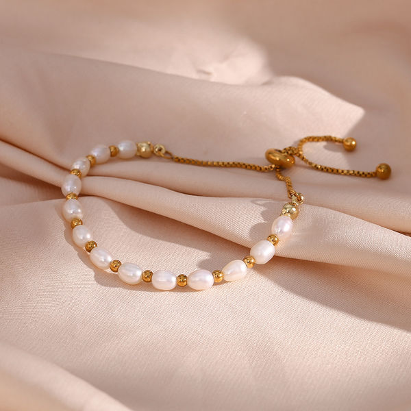 18k Freshwater Pearl Bracelet – Soloza