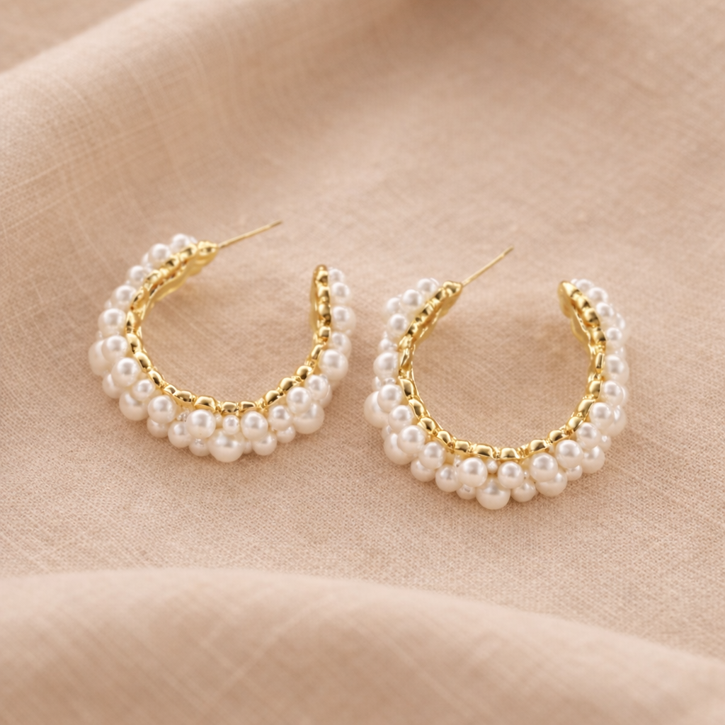 Floréa Pearl Hoops