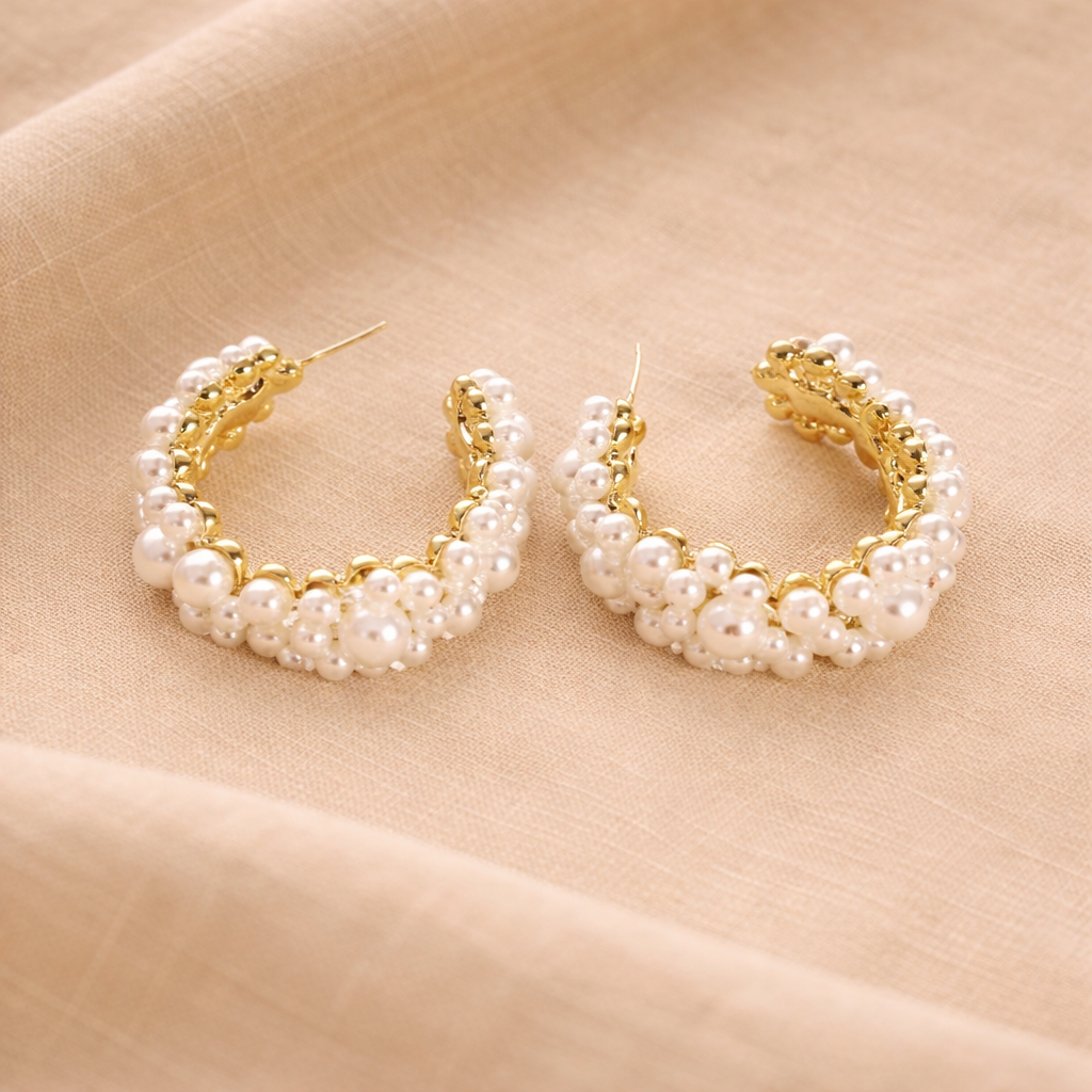 Floréa Pearl Hoops